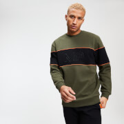 MP Rest Day Men's Stripe Sweatshirt - Army Green