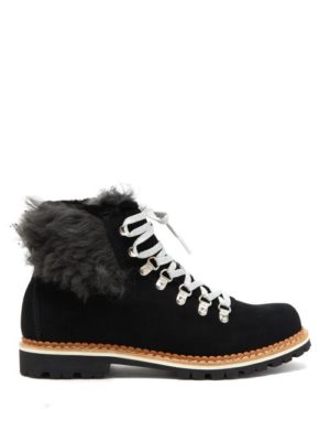 Montelliana - Clara Shearling-lined Suede Après-ski Boots - Womens - Black