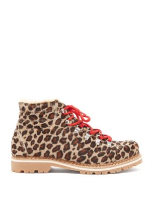 Montelliana - Marlena Leopard-print Calf-hair Après-ski Boots - Womens - Leopard