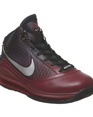 Nike Lebron 7 TEAM RED METALLIC SILVER BLACK HOT RED,Red