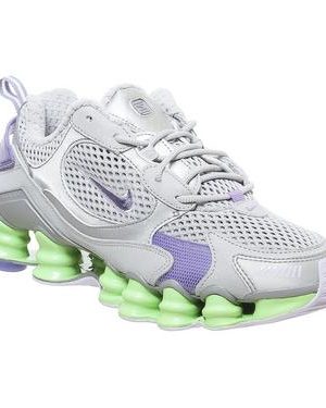 Nike Shox Tl Nova METALLIC PLATINUM SILVER LIME BLAST ATOMIC VIOLET