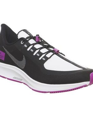 Nike Zoom Pegasus 35 Shield BLACK SILVER VOLT,Black, White and Purple