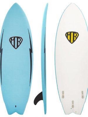 Ocean and Earth Mark Richards Epoxy Soft Twin Fin Surfboard - Blue