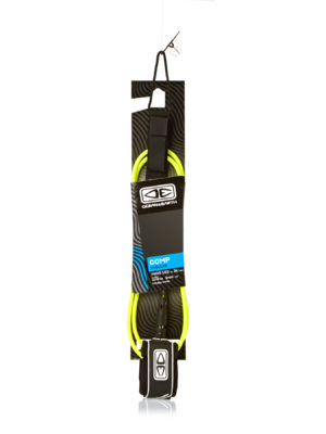 Ocean and Earth Regular Comp 6mm Surf Leash - Yellow