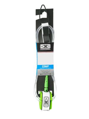 Ocean and Earth Regular Comp Surf Leash - White