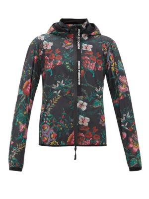 Paco Rabanne - Floral-print Technical Hooded Jacket - Womens - Multi