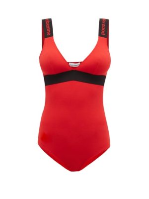 Paco Rabanne - Logo-jacquard Jersey Bodysuit - Womens - Red