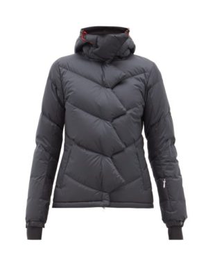 Perfect Moment - Chevron Super Down-filled Ski Jacket - Womens - Black