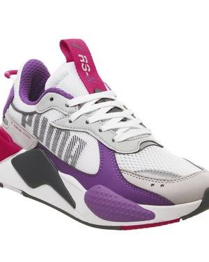 Puma Rs-x Bold WHITE HIGH RISE GREY ROYAL LOVE POTION,White, Purple and Grey,White, Purple and Grey