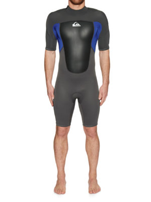 Quiksilver 2/2mm Prologue Back Zip Shorty Wetsuit - Jet Black Nite Blue