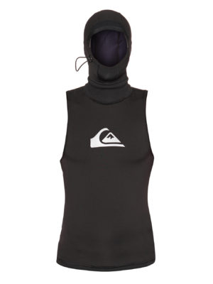 Quiksilver 2mm Syncro Plus Sleeveless Hooded Thermal Rash Vest - Black