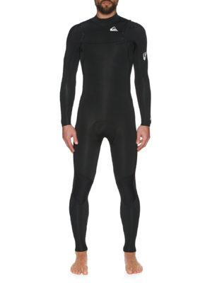 Quiksilver 3/2mm Syncro Chest Zip Wetsuit - Black White