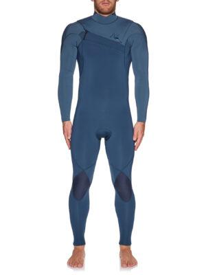 Quiksilver 4/3mm Highline Ltd Chest Zip Wetsuit - Iodine Blue / Cascade Blue