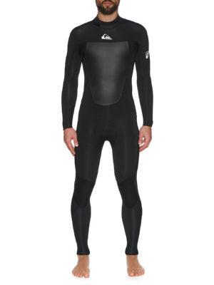 Quiksilver 4/3mm Syncro Back Zip Wetsuit - Black White