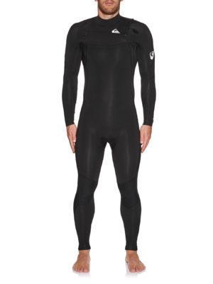 Quiksilver 4/3mm Syncro Chest Zip Wetsuit - Black White