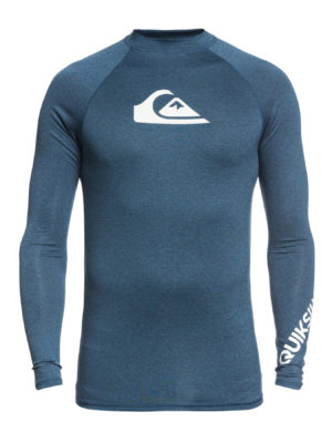 Quiksilver All Time Rash Vest - Majolica Blue Heather