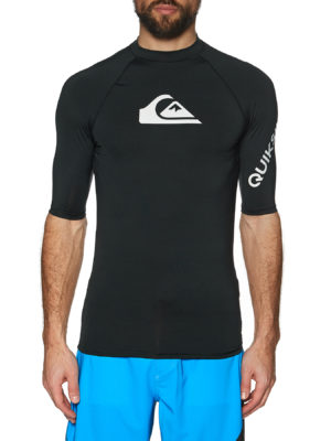 Quiksilver All Time Short Sleeve Rash Vest - Black