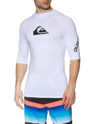 Quiksilver All Time Short Sleeve Rash Vest - White