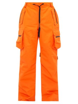 Raf Simons X Templa - Logo-strap Technical Ski Trousers - Mens - Orange