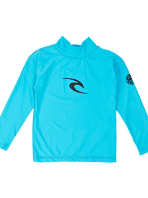 Rip Curl Corpo Long Sleeve Girls Rash Vest - Blue