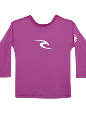 Rip Curl Corpo Long Sleeve Girls Rash Vest - Purple