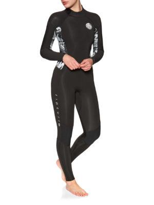 Rip Curl Dawn Patrol 5/3mm Back Zip Wetsuit - Black/ Black