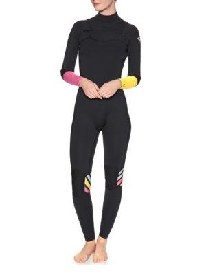 Roxy 3/2mm Pop Surf Chest Zip Womens Wetsuit - Black