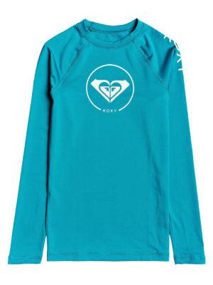 Roxy Beach Classic Ls 50 Girls Rash Vest - Pagoda Blue