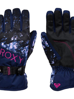 Roxy Jetty Snow Gloves - Medieval Blue Sparkles