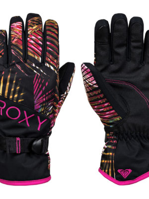 Roxy Jetty Snow Gloves - True Black Night Palm