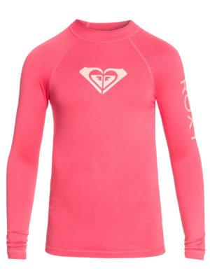 Roxy Whole Hearted Long Sleeve Girls Rash Vest - Rouge Red