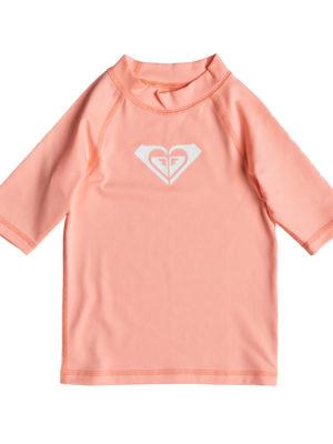 Roxy Whole Hearted Short Sleeve Girls Rash Vest - Souffle