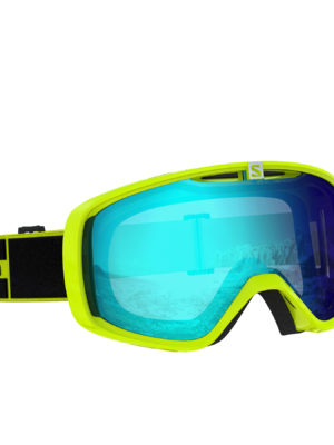 Salomon Aksium Snow Goggles - Neon Yellow ~ Universal Mid Blue