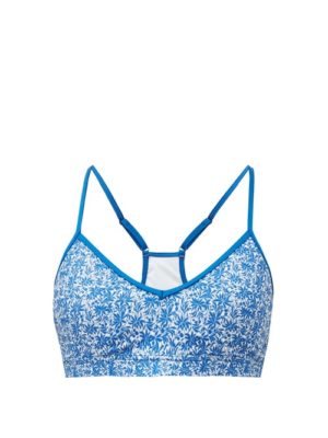 The Upside - Blue China Andie Floral-print Bra - Womens - Blue Print