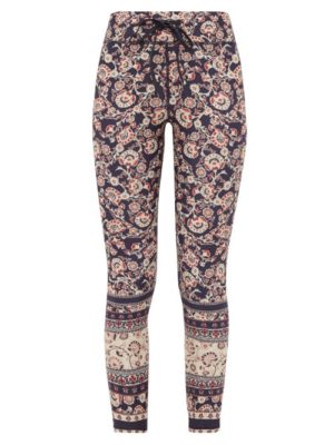 The Upside - Paisley-print Stretch-jersey Cropped Leggings - Womens - Blue Multi