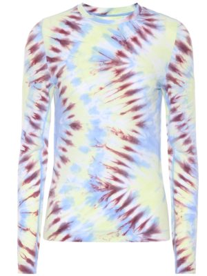 Tie-dye stretch-jersey top