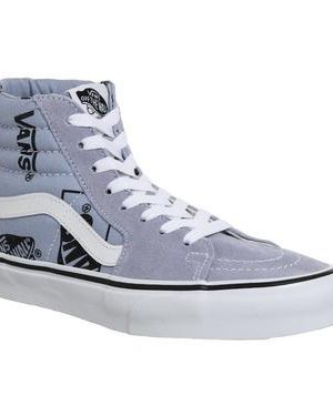 Vans Sk8 Hi LAVENDER LUSTRE BLACK LOGO