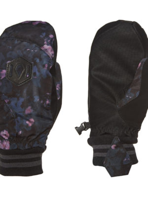 Volcom Bistro Mitt Womens Snow Gloves - Black Floral Print