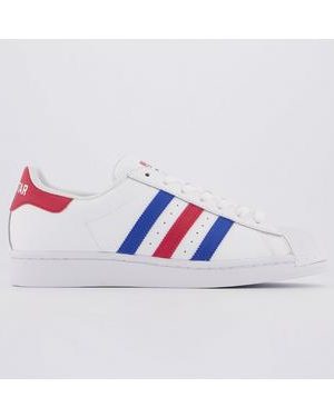 adidas Superstar WHITE BLUE RED