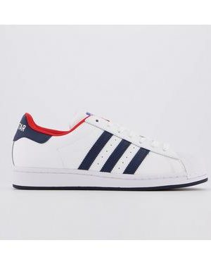 adidas Superstar WHITE NAVY RED