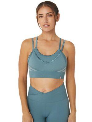 ASICS Women's Nagino Seamless Bra - Foggy Teal L