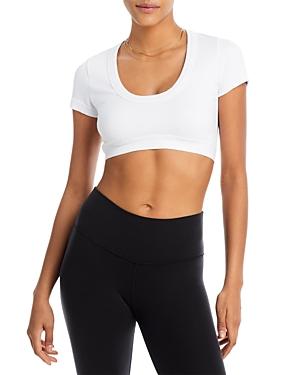 Alo Yoga Seamless Ribbed Serene Short Sleeve Top