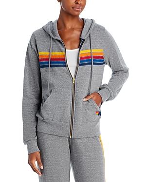 Aviator Nation Rainbow Stripe Hoodie