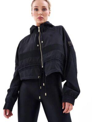 P.E Nation Cropped Man Down Jacket Black