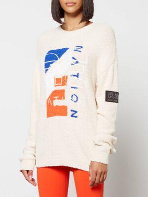 P.E Nation Heritage Bouclé Logo-Jacquard Sweatshirt