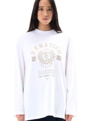 P.E Nation Overland Long Sleeve Tee Optic White