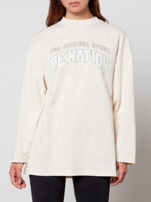 P.E Nation Sideout Logo-Print Cotton-Jersey Top