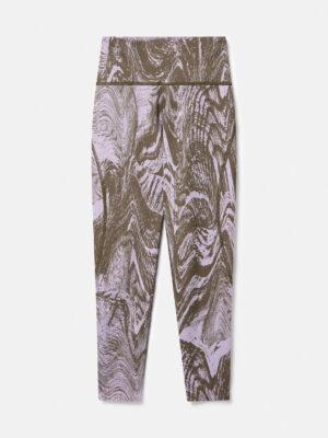 Stella McCartney - TruePurpose Moire Wood Print Optime Training 7/8 Leggings, Woman, Purple Glow/Trace Olive, Size: M