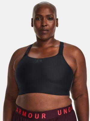 Women's HeatGear® Armour High Sports Bra Black / Jet Gray 1X