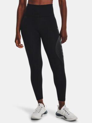 Women's Under Armour Motion Branded Ankle Leggings Black / Jet Gray XS